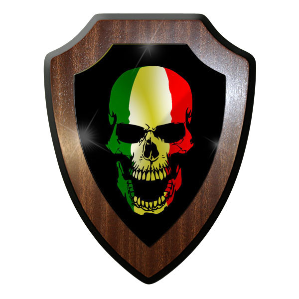 Wappenschild -Italien Skull Totenschädel Tattoo Armee Streitkräfte #9744