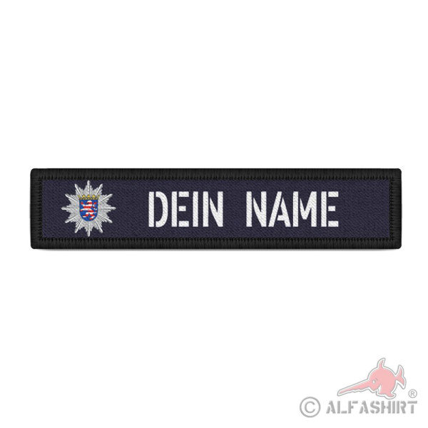 Patch name tag Police Hessen Velcro strips personalized name # 38203