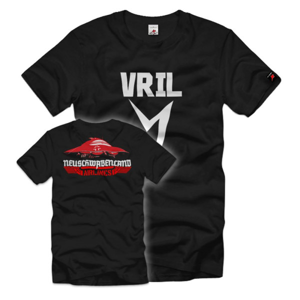 VRIL Neuschwabenland Airlines Company Coat of Arms Lightning Secret UFO T-Shirt # 35649