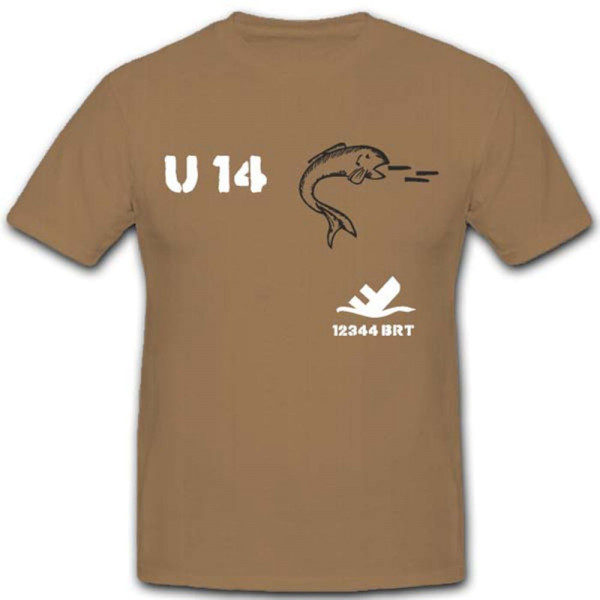 Uboot U14 Militär Marine Untersee Schlachtschiff Unterseeboot - T Shirt #3005