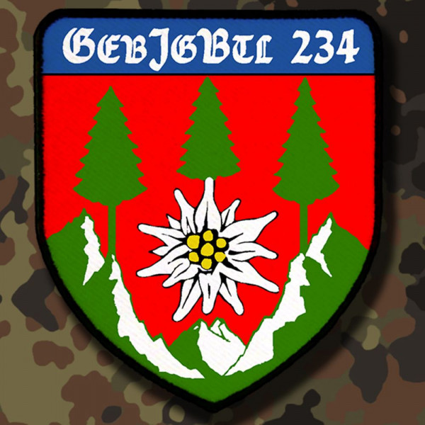 Patch / Aufnäher - GebJgBtl 234 Deutschland Bundeswehr Wappen #7828