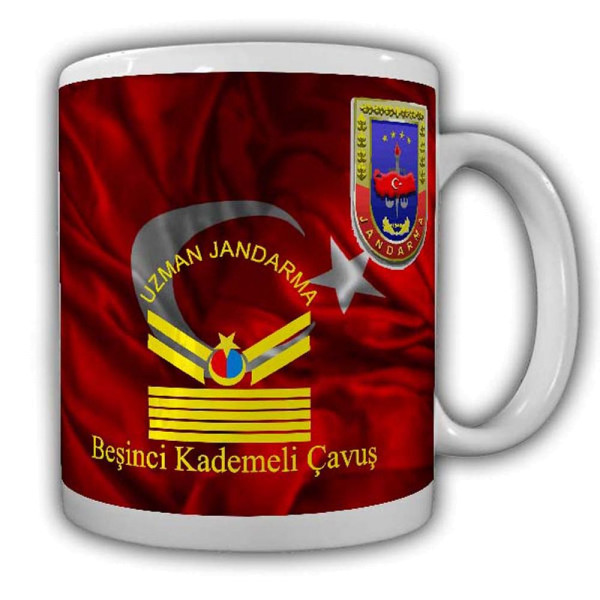 Uzman Janddarma Besinci Kademeli Cavus Tasse Kaffeebecher Militär Türkey #22652
