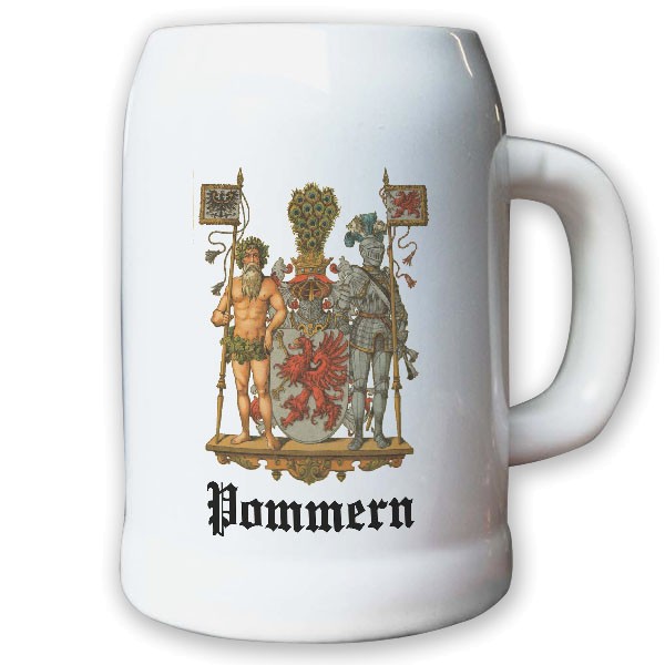 Krug / Bierkrug 0,5l - Preußische Provinz Pommern Kaiserreich Deutschland #9481