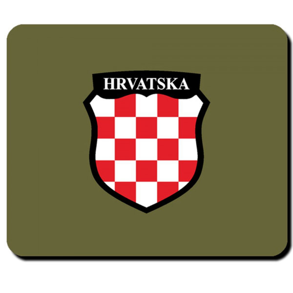 Croatia HRVATSKA Coat of Arms Flag Flag Badge Mouse Pad # 5219