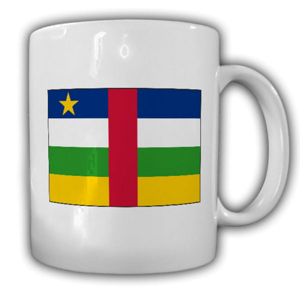 Tasse Zentralafrikanische Republik Fahne Flagge Ködörösêse tî Bêafrîka #14032