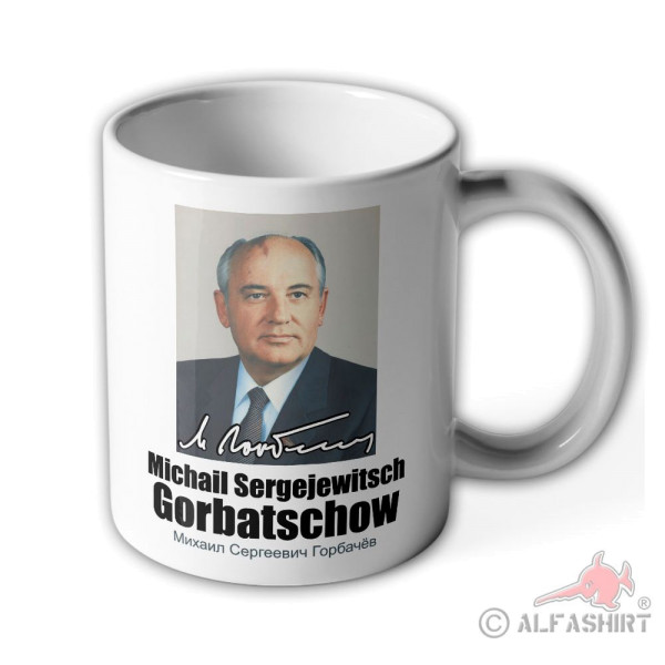Tasse Michail Gorbatschow Michael Gorbi Gedenken Becher Unterschrift#40439