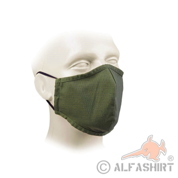 Army Maske für Mund-Nase Oliv Bundeswehr grün Abdeckung Gesicht BDU Stoff S35228