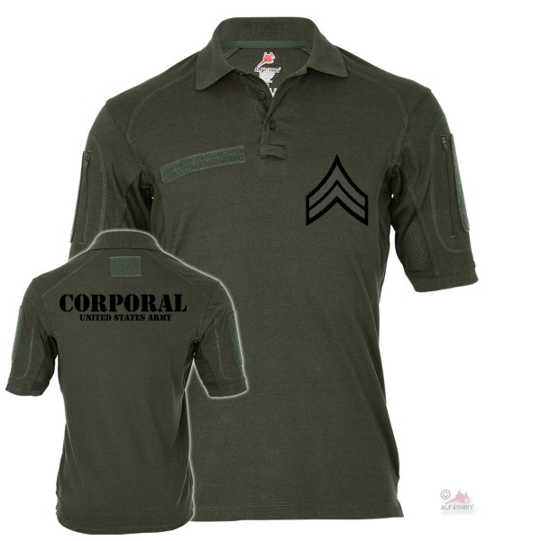 Tactical Polo Shirt Alfa - Corporal United States Army Rank USA # 19033