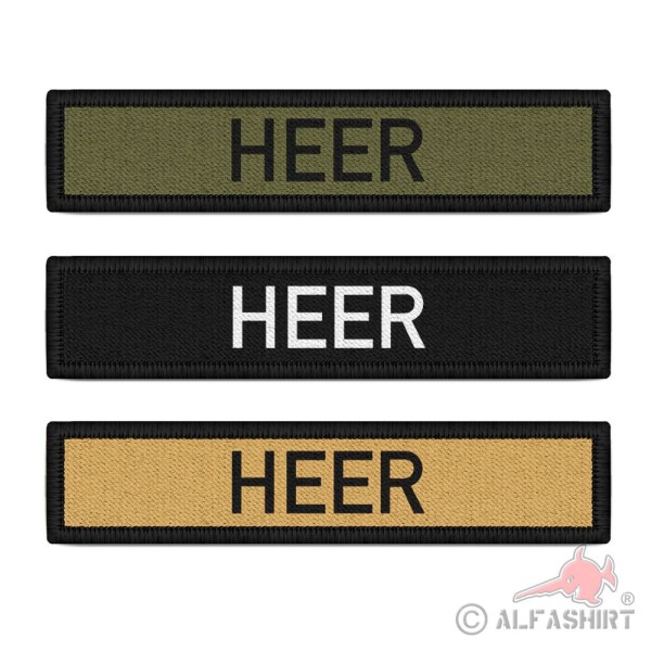 HEER Patch Set Bundeswehr Name Strips Velcro sand black Uniform #38773
