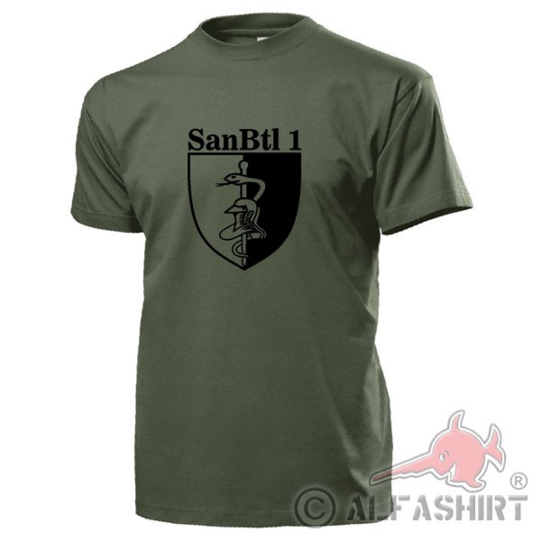 Sanitätsbataillon 1 SanBtl BW Wappen Abzeichen Sanitäter - T Shirt #17931