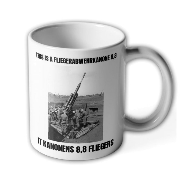 Flak mug 8.8cm meme anti-aircraft cannon WW2 German mug Fun # 26105