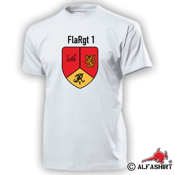FlaRgt 1 Flugabwehrregiment 1 Bundeswehr Wappen Abzeichen T Shirt #16933