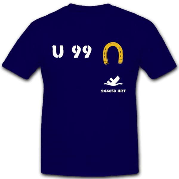 U Boot 99 Wh Militär Wk Unterseeboot Marine Wappen Abzeichen T Shirt #3366