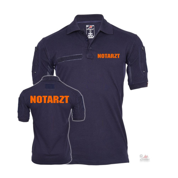 Tactical Poloshirt Notarzt Orange Rettung Feuerwehr Arzt Notdienst #35340