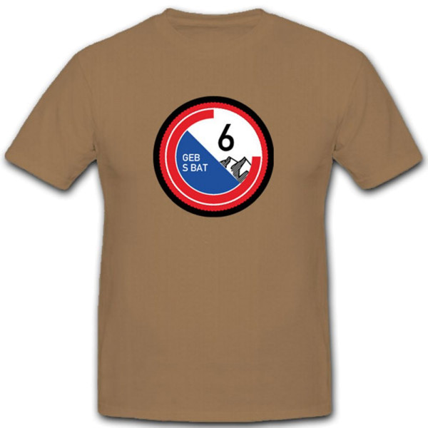 Gebirgsschützenbataillon 6 Armee Schweizer Abzeichen Emblem - T Shirt #3696