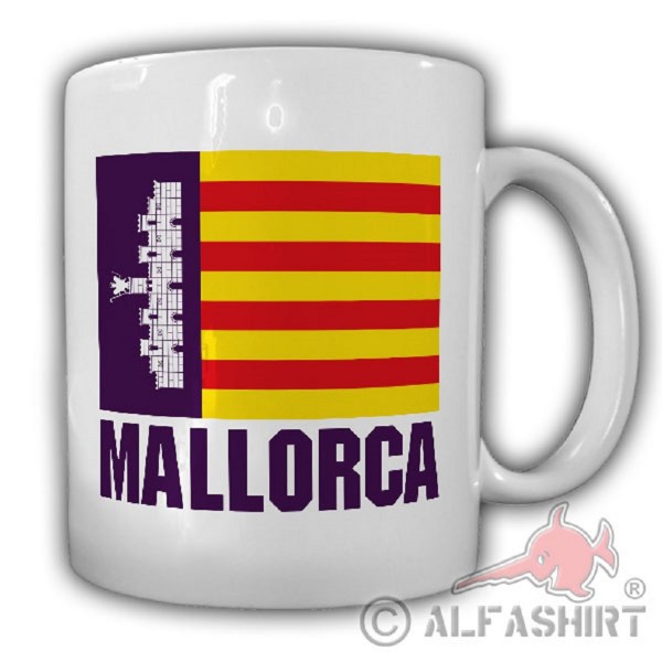 Mallorca Spanien Wappen Fahne Abzeichen Urlaub Insel Tasse #20151