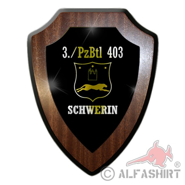 Wappenschild 3 PzBtl 403 Panzer Bataillon Schwerin BW Heer Deutschland #27086