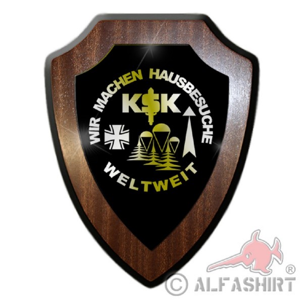 Escutcheon / Wall Shield - KSK We Make House Calls Worldwide Special Forces Command unit used Bundeswehr Military Germany Emblem # 18867