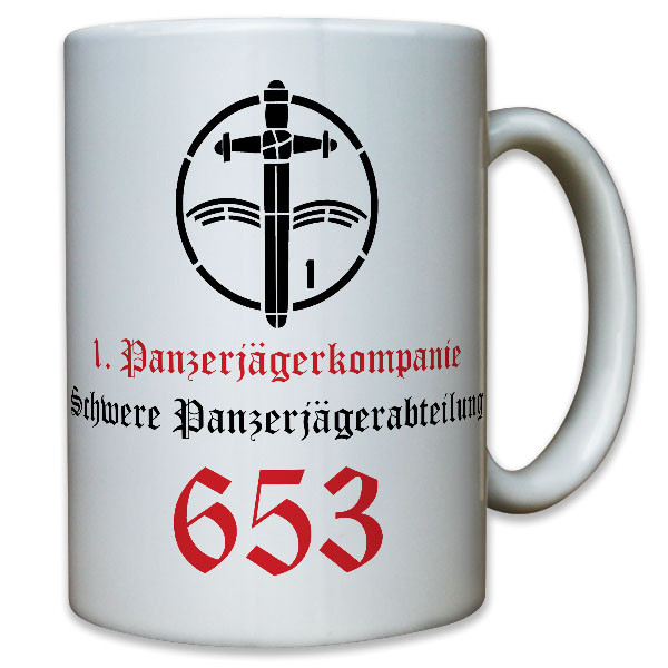 1. Panzerjägerkompanie schwere Panzerjägerabteilung 653 Panzer - Tasse #9202