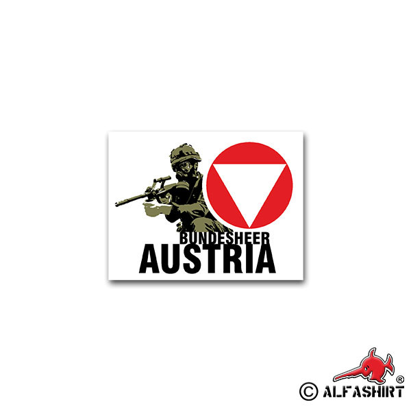 Aufkleber/Sticker Bundesheer Austria Militär Österreich Binnenstaat 9x7cm A2586