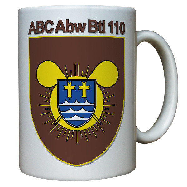 ABC Abw Btl 110 Wappen Bundeswehr Atom Bio Chemie Nuklear - Tasse #11057
