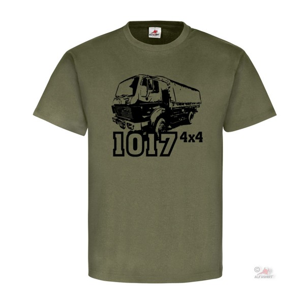 Truck 1017 4x4 flatbed tarpaulin Bundeswehr four wheel Oldtimer T-shirt # 19798