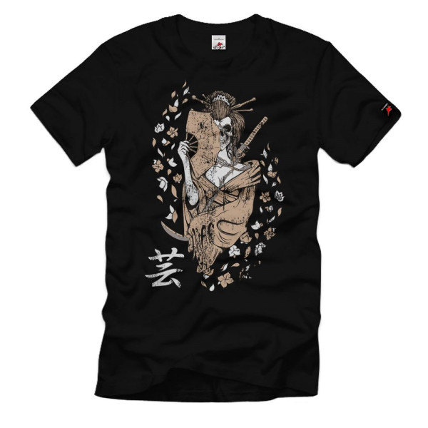 Death Geisha japanische Maiko Samurai Unterhaltungskünstlerin T-Shirt#33063