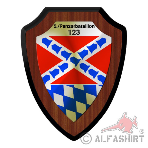 Coat of Arms Shield 5 PzBtl 123 Panzer Battalion Bundeswehr Coat of Arms Badge #39888