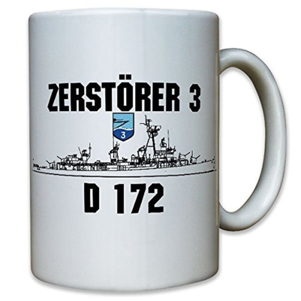 Destroyer 3 D172 Fletcher Class Navy Bundeswehr Bundesmarine Cup # 12487