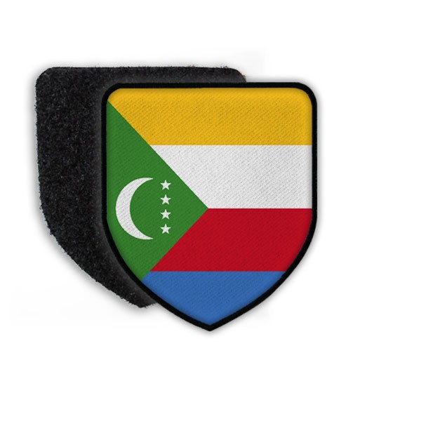 Patch Landespatch Comoros Flagge Landeswappen Sterne Mond Madagasca #21935
