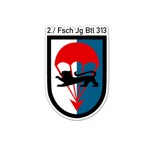 Wappen 2 FschJgBtl 313 Kompanie Fallschirmjägerbataillon Aufkleber 7cm#A5682