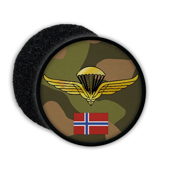 Patch Fallskjerm Vinge Norges forsvar Norwegen Armee Abzeichen Fallschirm#22239