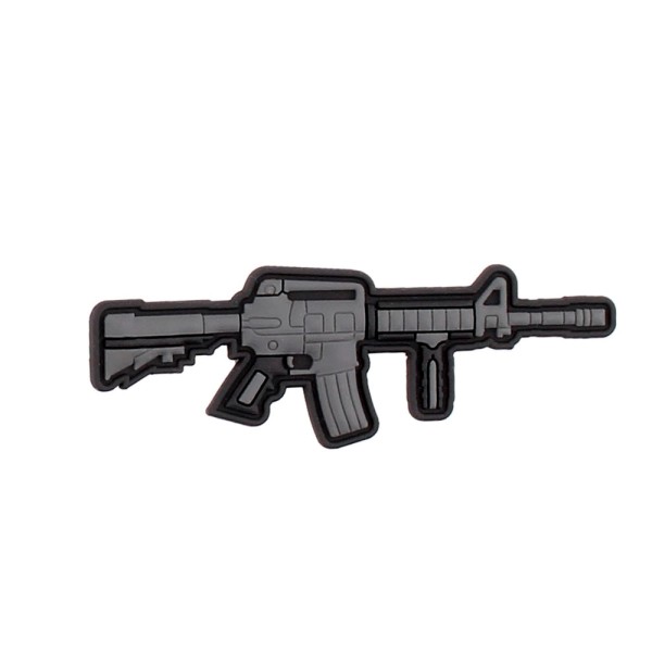 3D Rubber MS AR 15 Patch Sniper Gun Airsoft Military Sniper 2x8cm # 29089