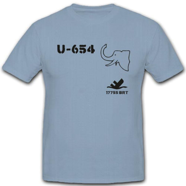 U Boot 654 U654 Unterwasser Untersee Schlachtschiff Marine - T Shirt #3420