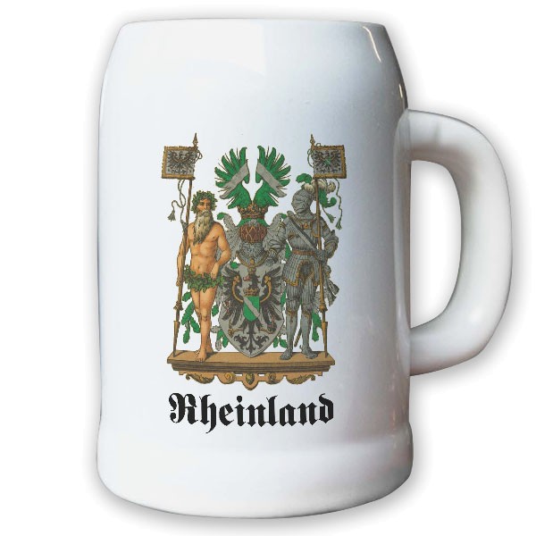 Krug / Bierkrug 0,5l Preußische Provinz Rheinland Rheinprovinz Kaiserreich #9483
