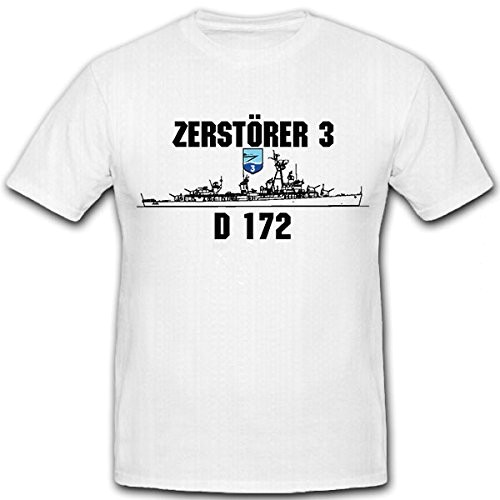 Zerstörer 3 D172 Fletcher-Klasse Marine Bundeswehr Schiff - T Shirt #12486