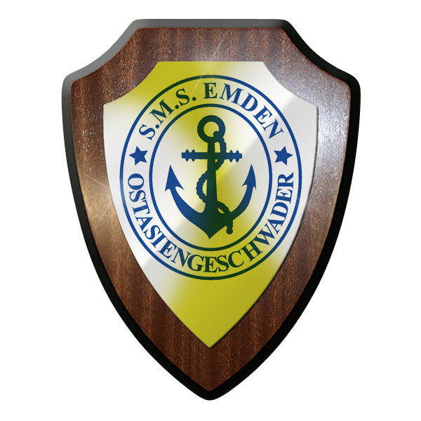 Wappenschild / Wandschild -SMS Emden Ostasiengeschwader Marine Schiff #9830