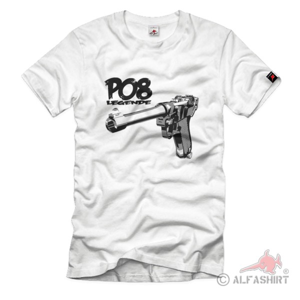 P08 Legende Handfeuerwaffe Parabellum Pistole Heer Rückstoßlader - T Shirt #1471