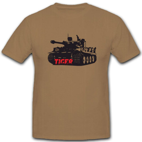 Deutscher Tiger Panzer Panzerkampfwagen 6 Kampfpanzer WH Heer - T Shirt #4366