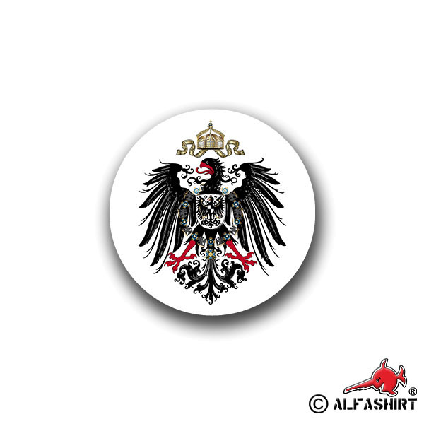 Aufkleber/Sticker preußischer Adler Adler Krone Wappen Abzeichen 7x7cm A944