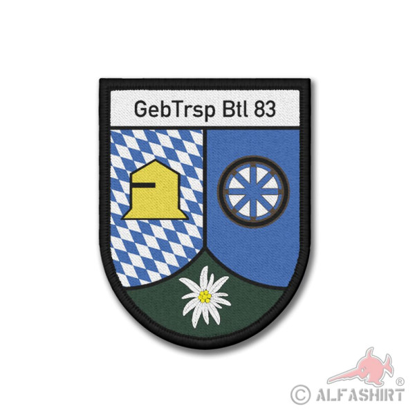 Patch GebTrspBtl 83 Kümmersbruck Mountain Transport Battalion Schweppermann # 37688