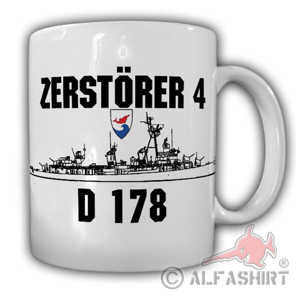Zerstörer 4 D 478 Fletcher Klasse Marine Bundeswehr Bundesmarine -Tasse #25868