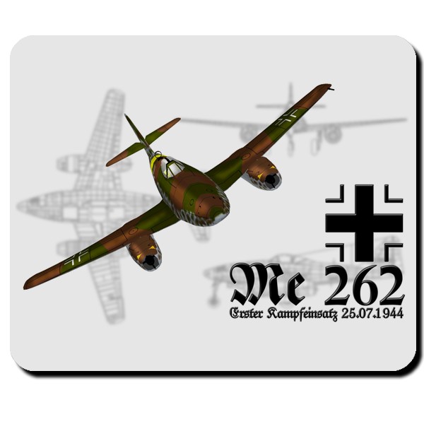 Me262 Flugzeug Luftwaffe Wh Wk Strahltriebwerke Jäger Schwalbe - Mauspad Mousepad #4072