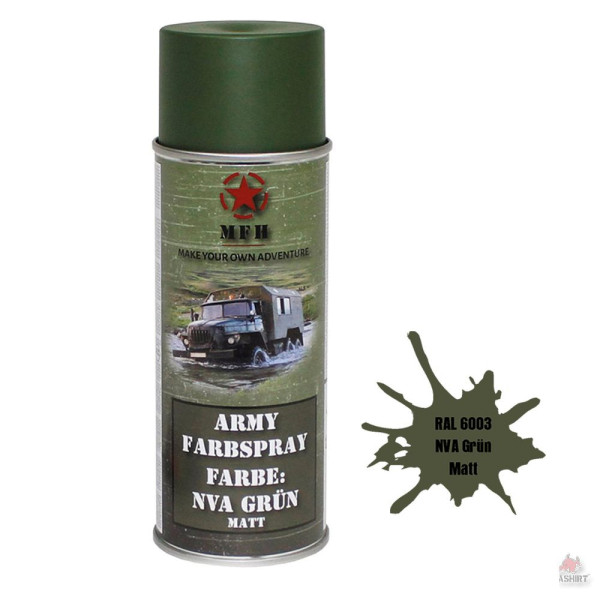 Army Paint Spray RAL 6003 NVA Green Matt Olive Green Stain Paint Army Military # 31718