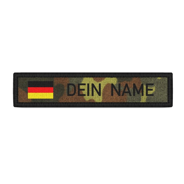 Deutschland BW Namenschild Patch mit Namen Bundeswehr Flecktarn Aufnäher #24347