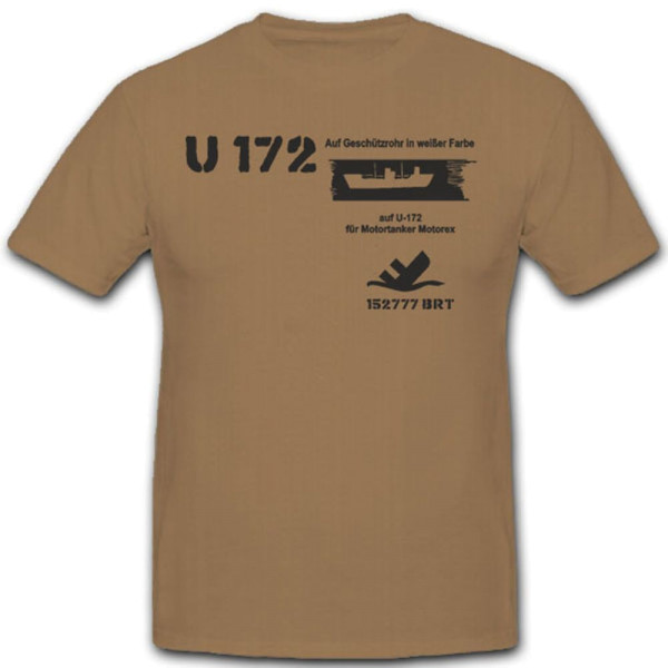 U172 U Boot Marine WK UBoot Unterseeboot Schlachtschiff Meer - T Shirt #4183