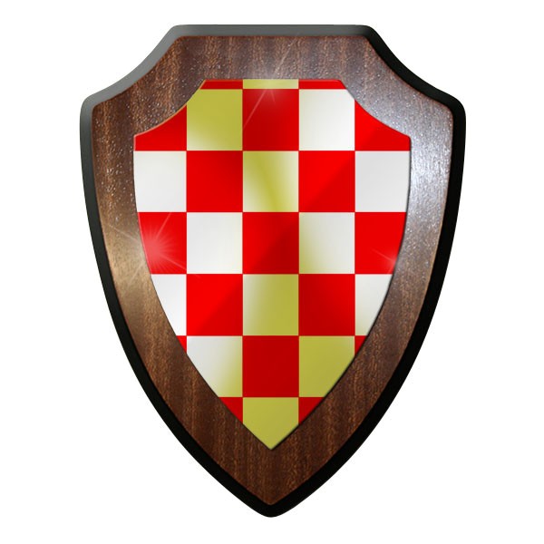 Wappenschild / Wandschild -Kroatien Kokarde Schachbrett Fahne Land Kroaten #9644