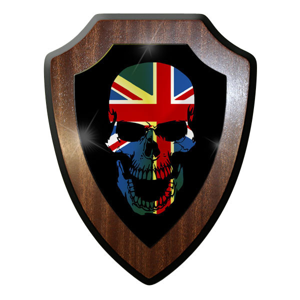 Wappenschild / Wandschild - Great Britain England Skull Britannien Flagge #9672