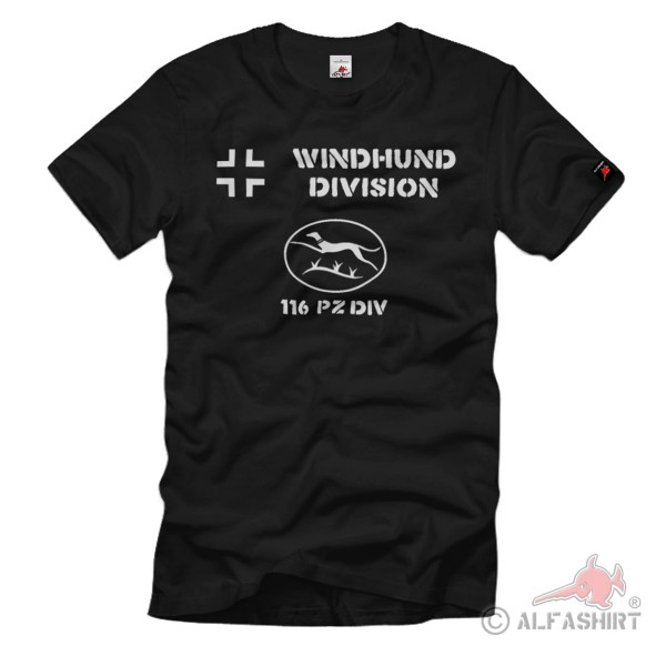Greyhound Panzer Division WH Heer WK 116 PzDiv - T Shirt # 2224