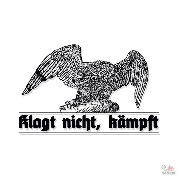 Wall Decal Eagle Does not Lament Fights Sticker Prussia Germany Military 70x45cm # A4630
